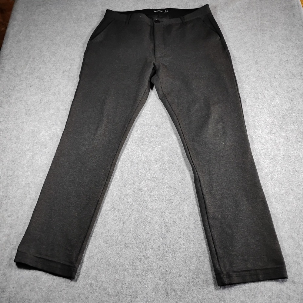 Betabrand Mens Dress Pant Sweatpants Charcoal Gray Heathered 36x33 1357-CH